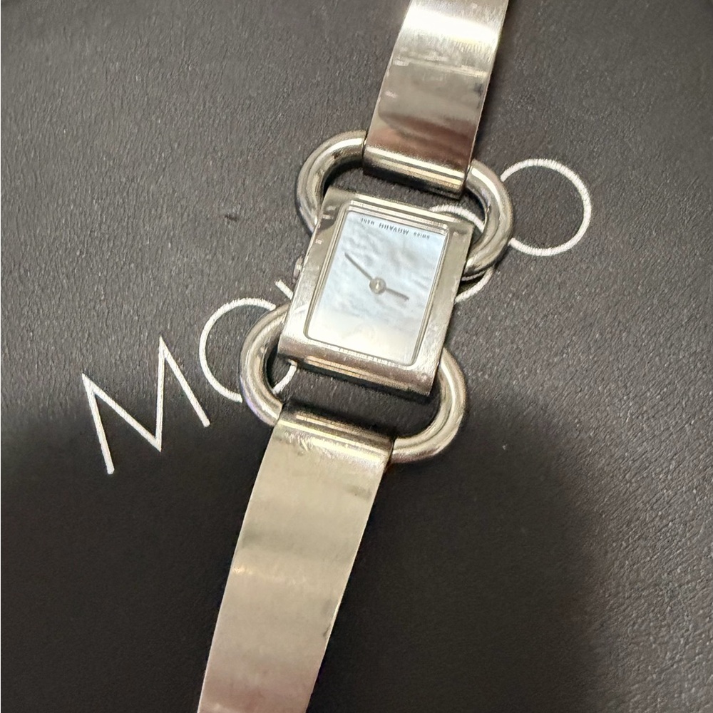 Movado Silver and Black Watch